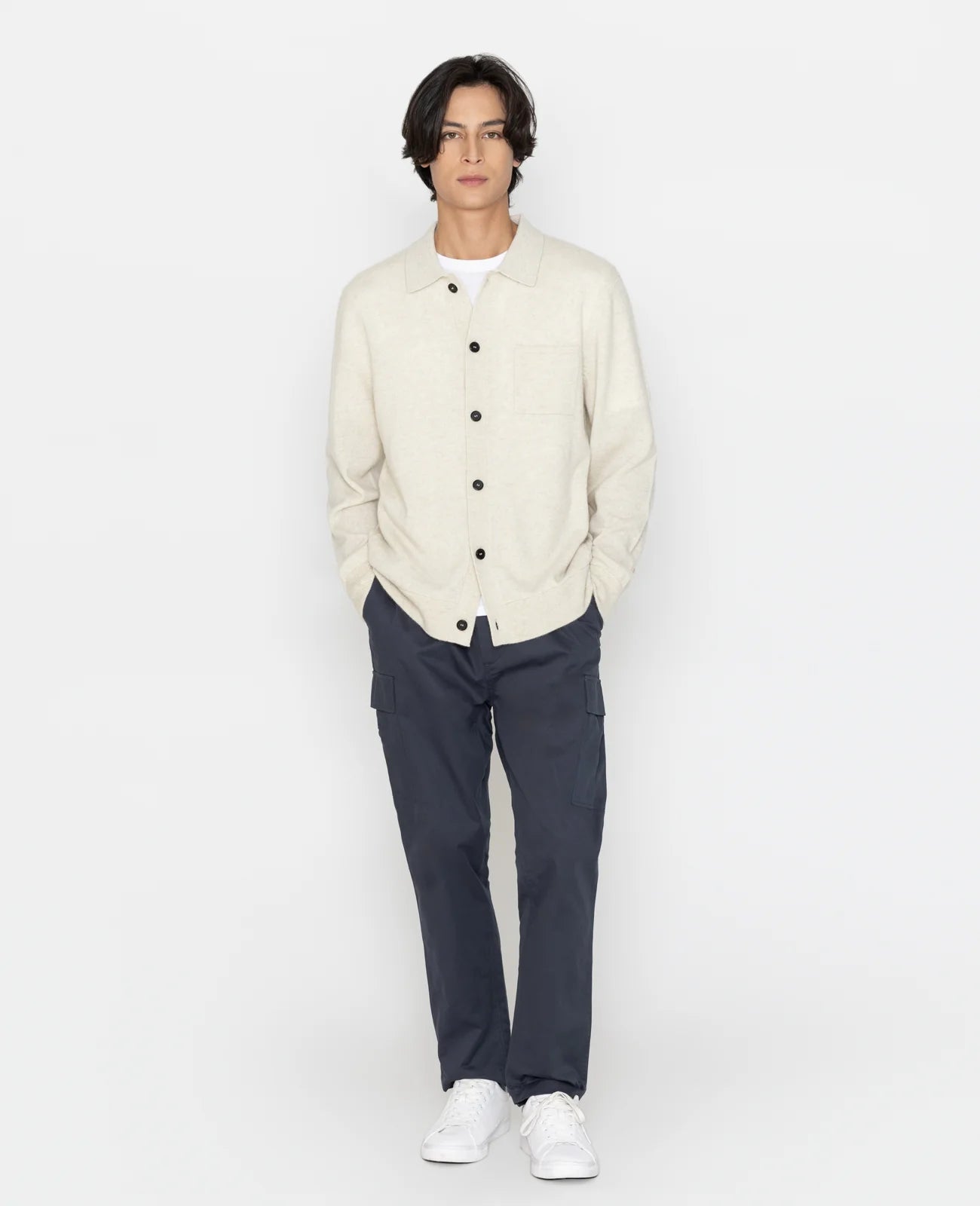 Cashmere Collar Cardigan