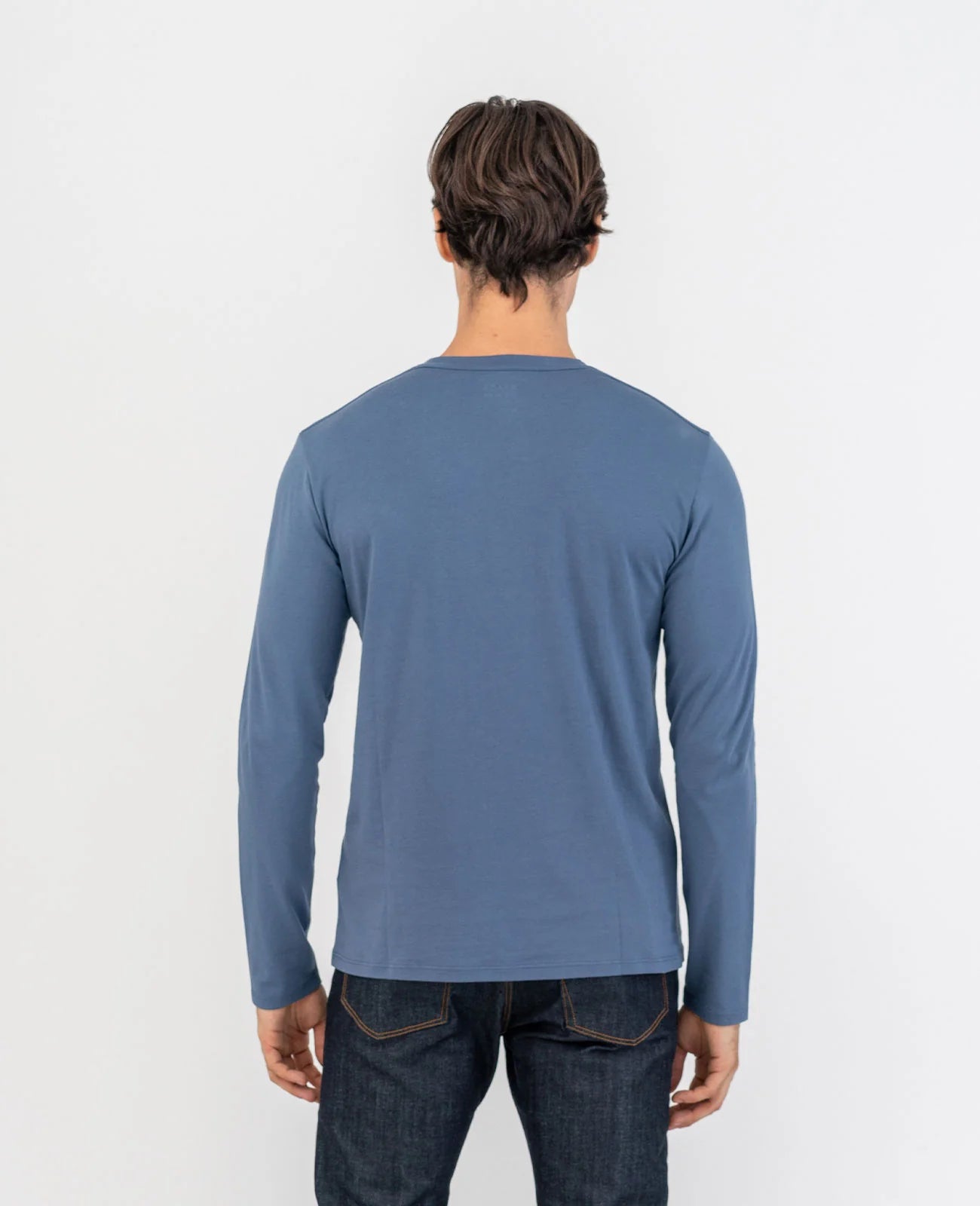 Organic Pima Cotton Long Sleeve Crew Neck Tee