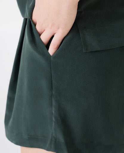 Silk Flat Front Short