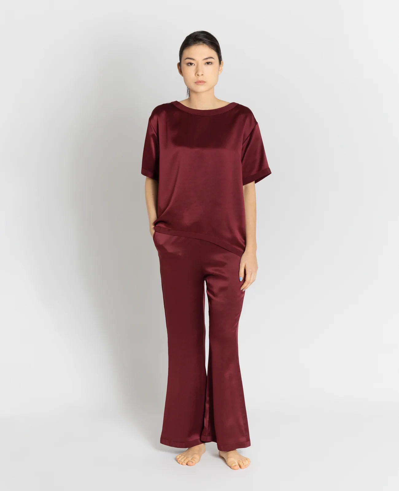 Silk Pyjamas Oversized Tee