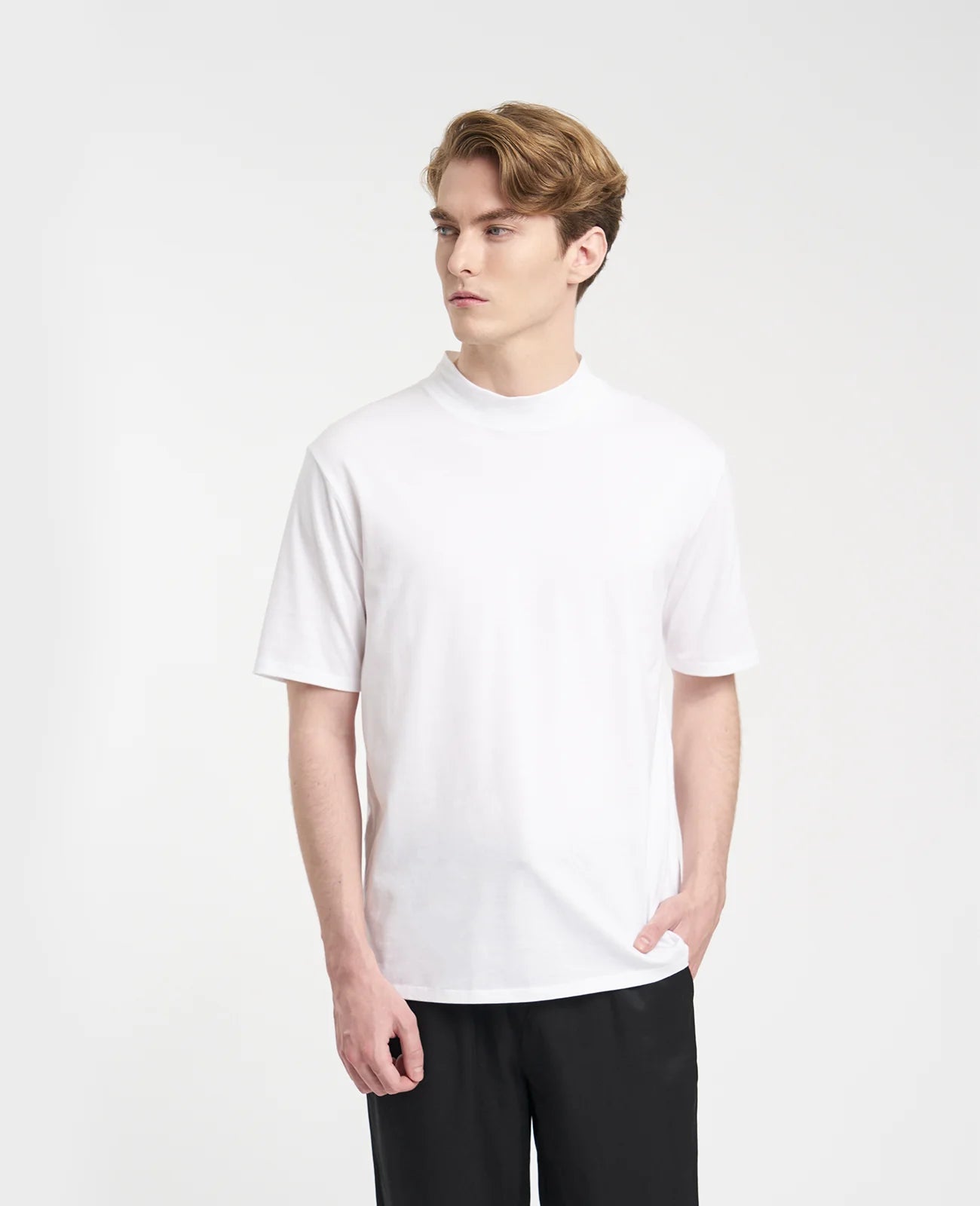 Supima High Neck Tee