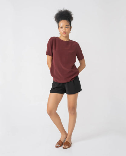 Silk Crew Neck Tee