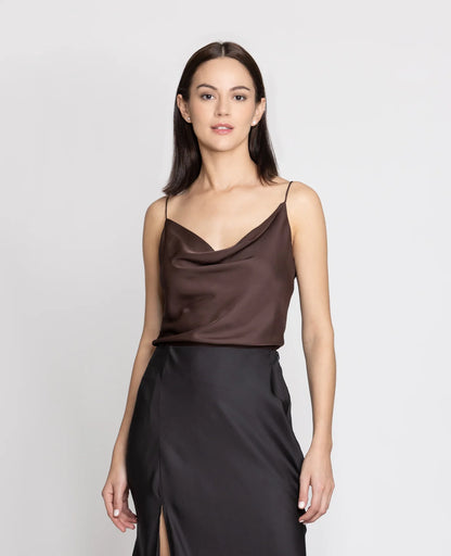 Silk Cowl Neck Camisole