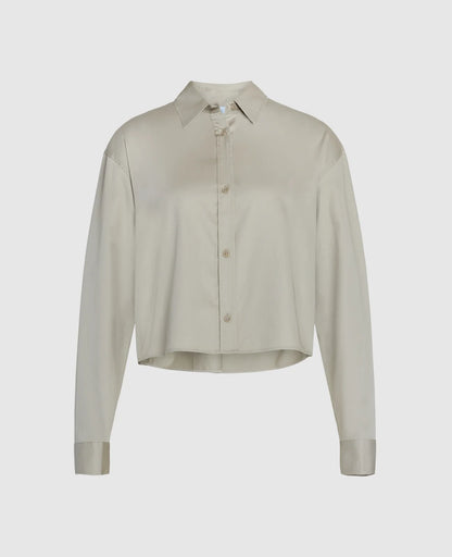 Supima Poplin Cropped Shirt