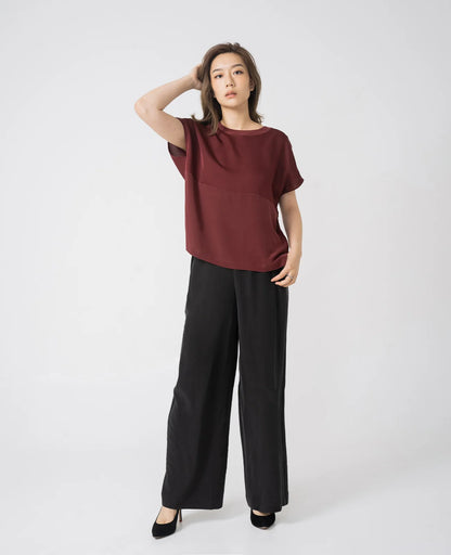 Silk Dropped Shoulder Tee