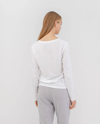 Organic Pima Cotton Long Sleeve Crew Neck Tee