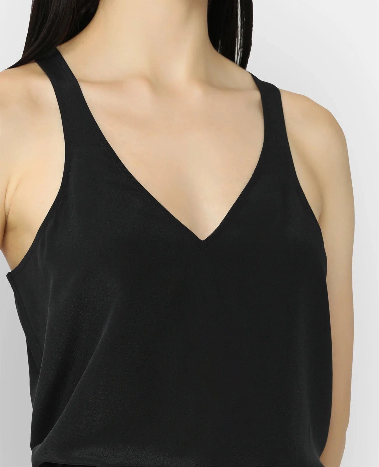 Silk Deep V-Neck Tank