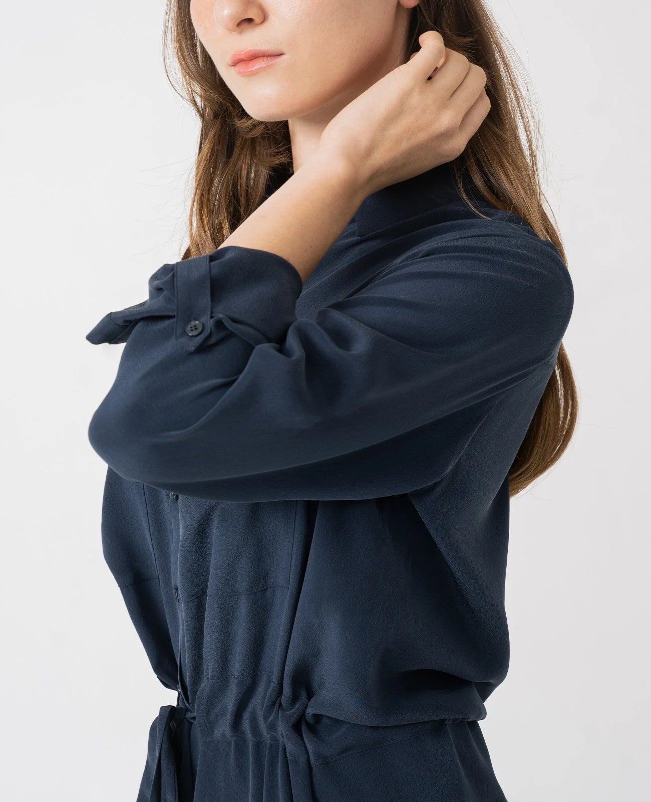 Silk Shirt Dress