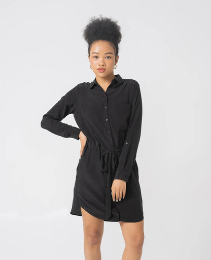 Silk Shirt Dress