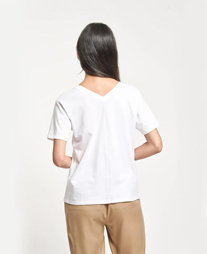 Supima Double V Neck Tee