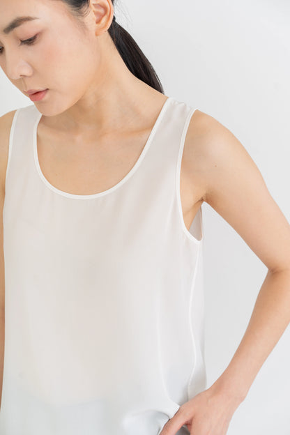 Silk Scoop Neck Tank
