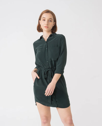 Silk Shirt Dress