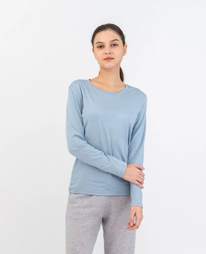 Organic Pima Cotton Long Sleeve Crew Neck Tee