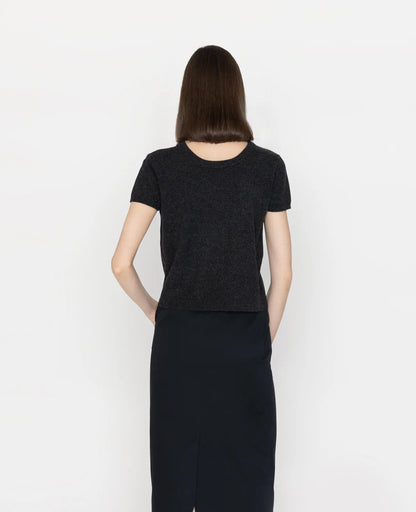 Cashmere 2-Way Short Sleeve Sweater