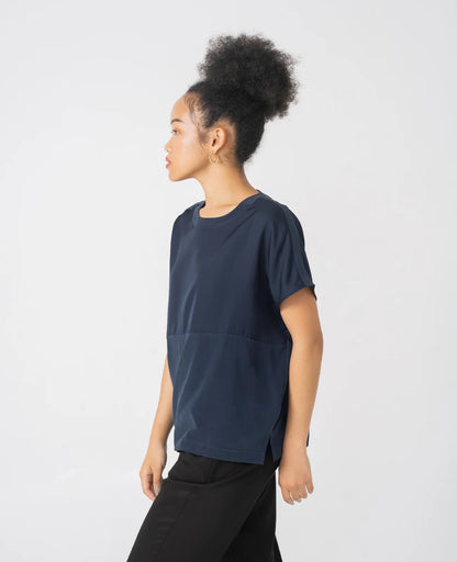 Silk Dropped Shoulder Tee
