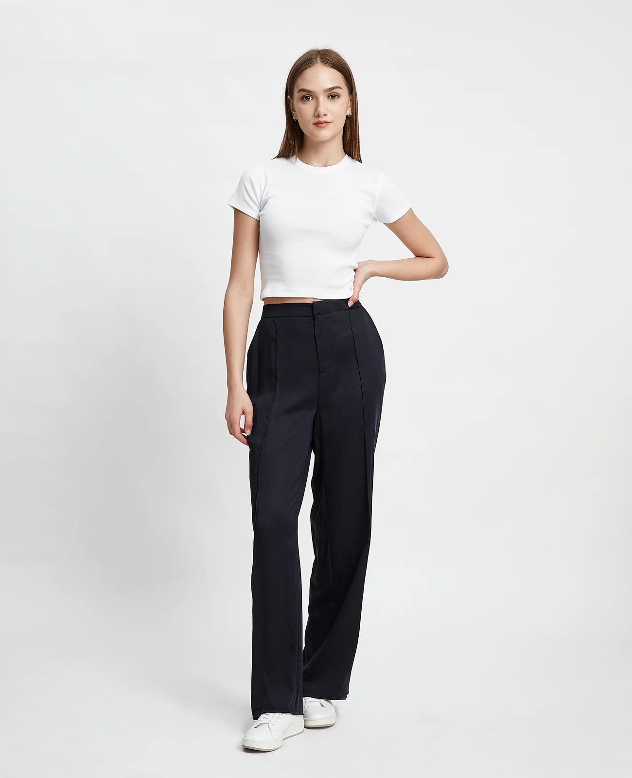 Supima Ribbed Crop Tee