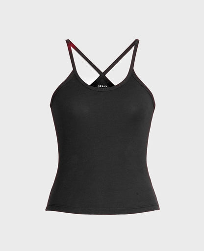 Supima 2-way Halter Ribbed Tank