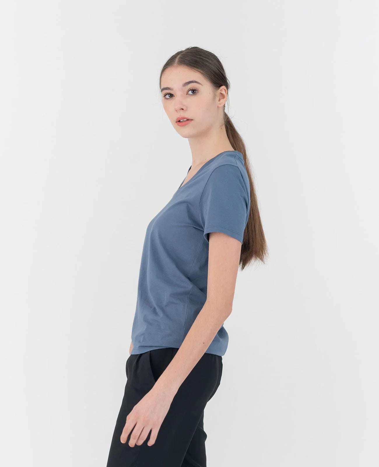 Organic Pima Cotton V-Neck Tee
