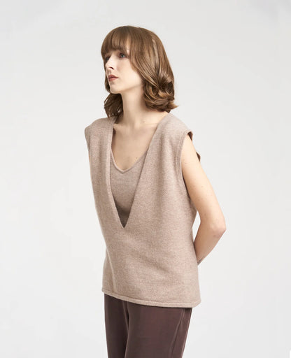 Cashmere Deep V-Neck Vest