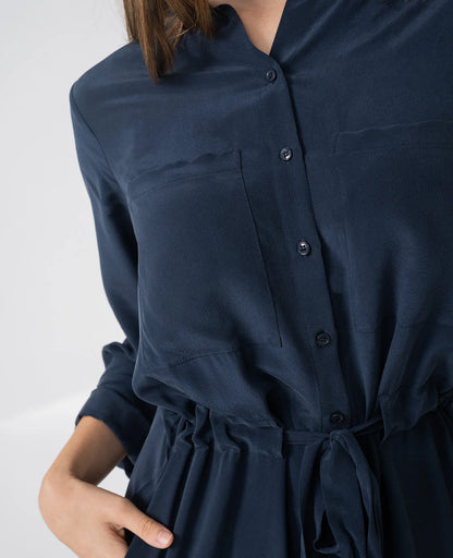 Silk Shirt Dress