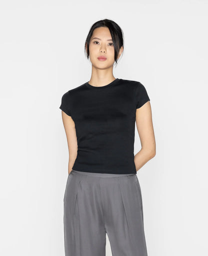 Supima Cap Sleeve Ribbed Tee