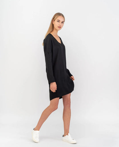 Tencel V-Neck Cocoon Dress