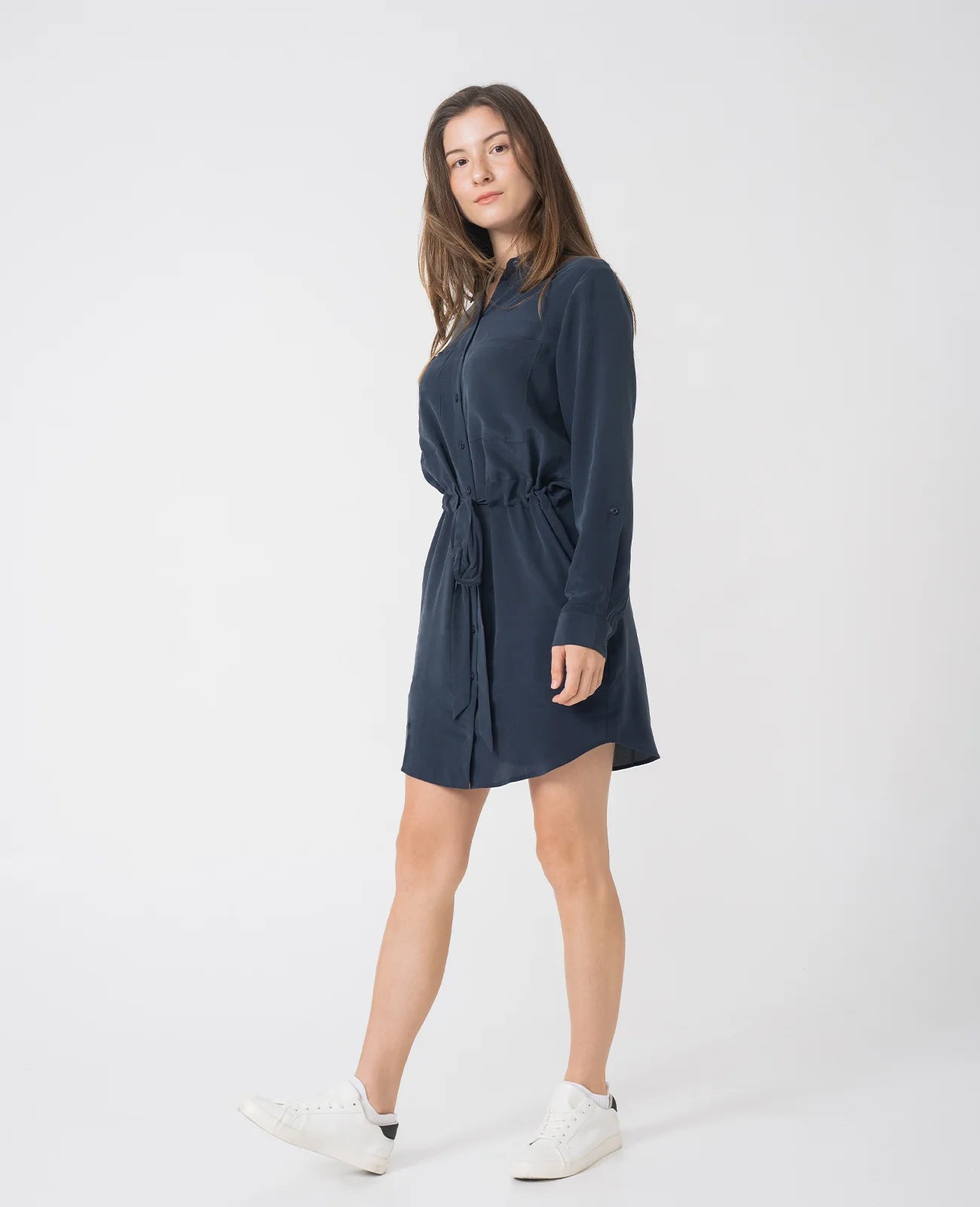 Silk Shirt Dress