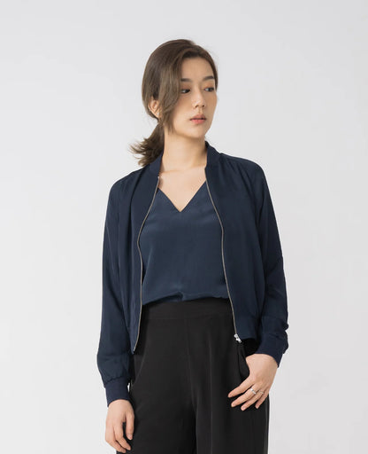 Silk Bomber Jacket