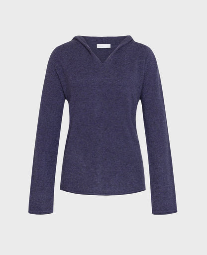 Cashmere V-Neck Hoodie