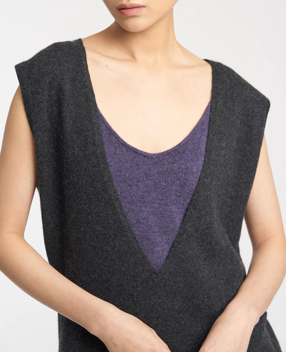 Cashmere Deep V-Neck Vest