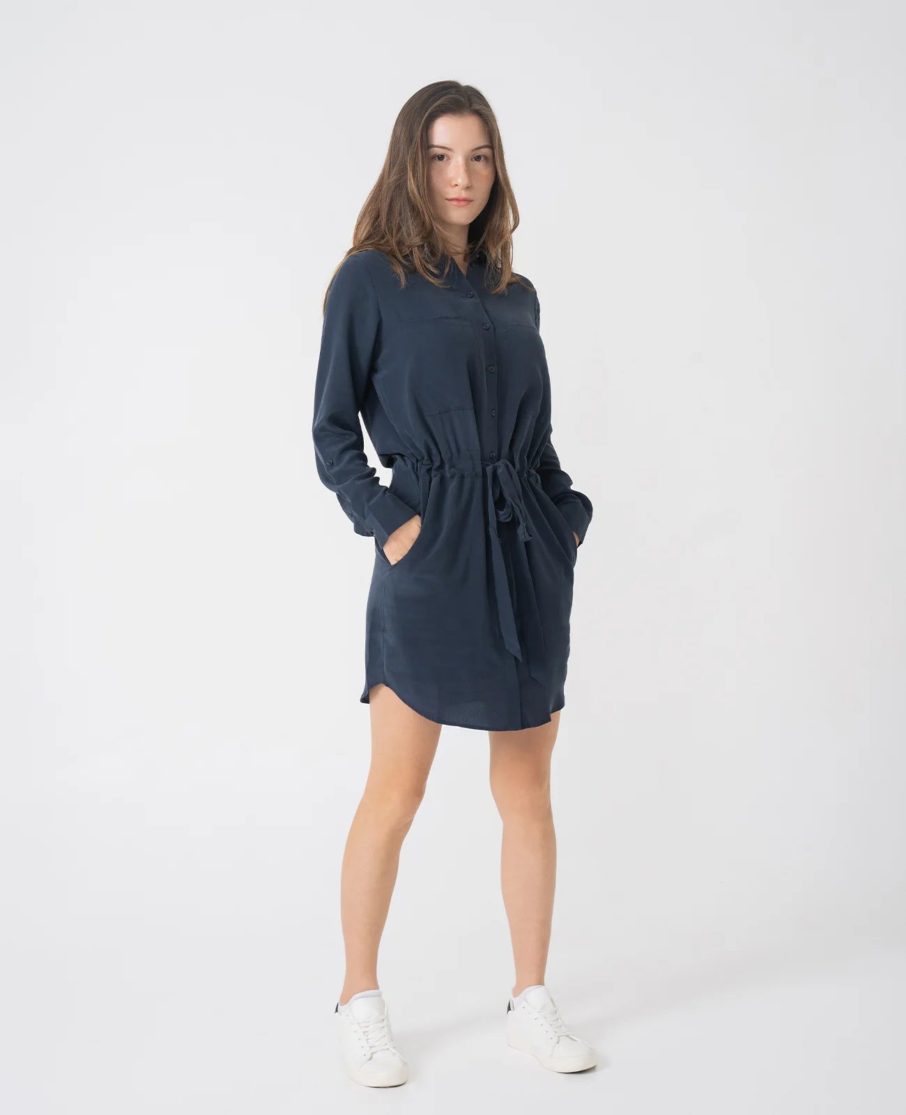 Silk Shirt Dress