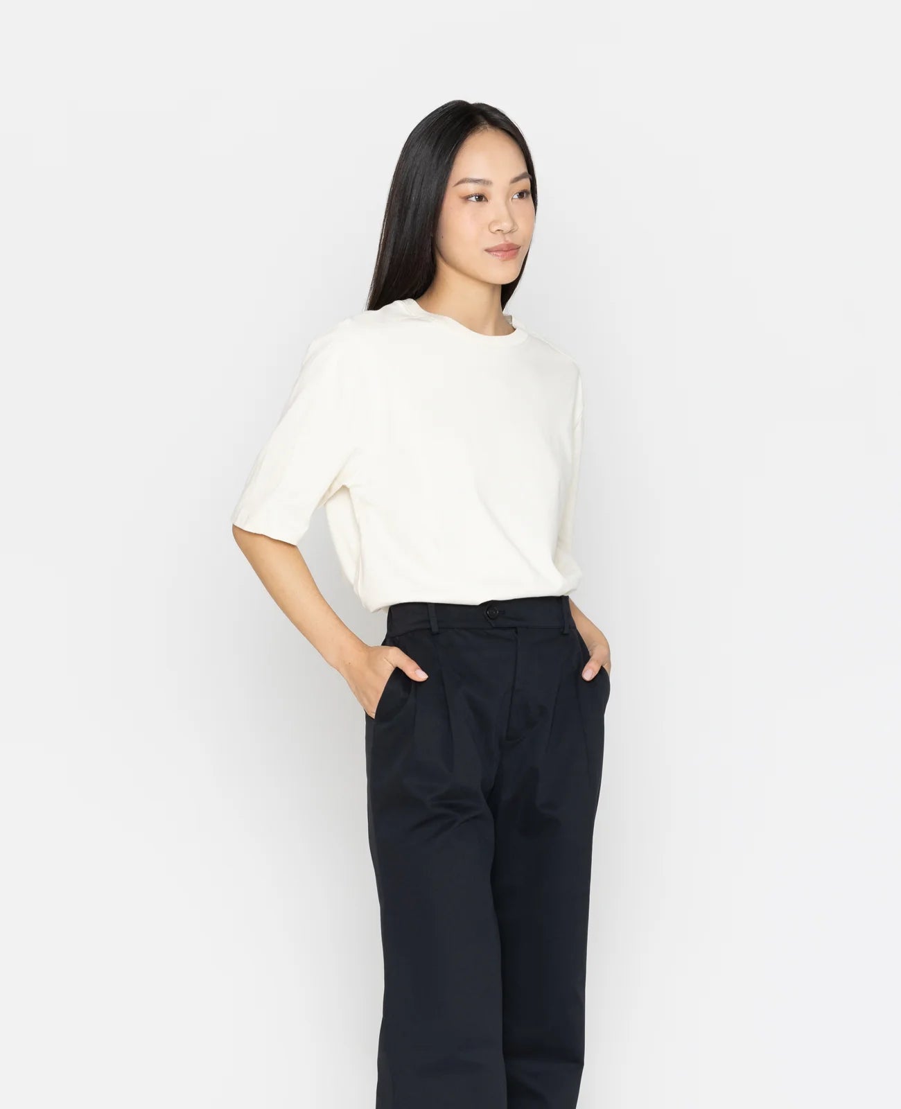 Supima Oversized Half-sleeve Tee