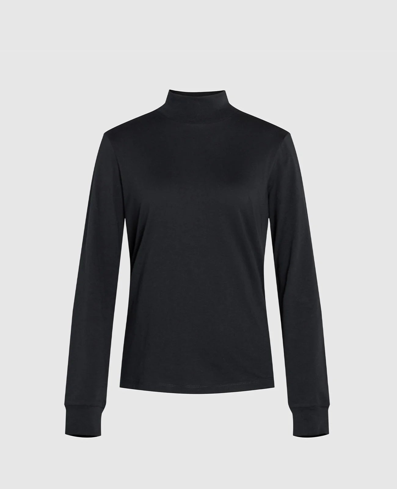 Supima High Neck Long Sleeve Tee