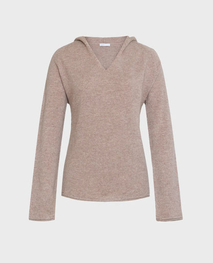 Cashmere V-Neck Hoodie
