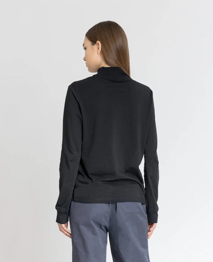 Supima High Neck Long Sleeve Tee