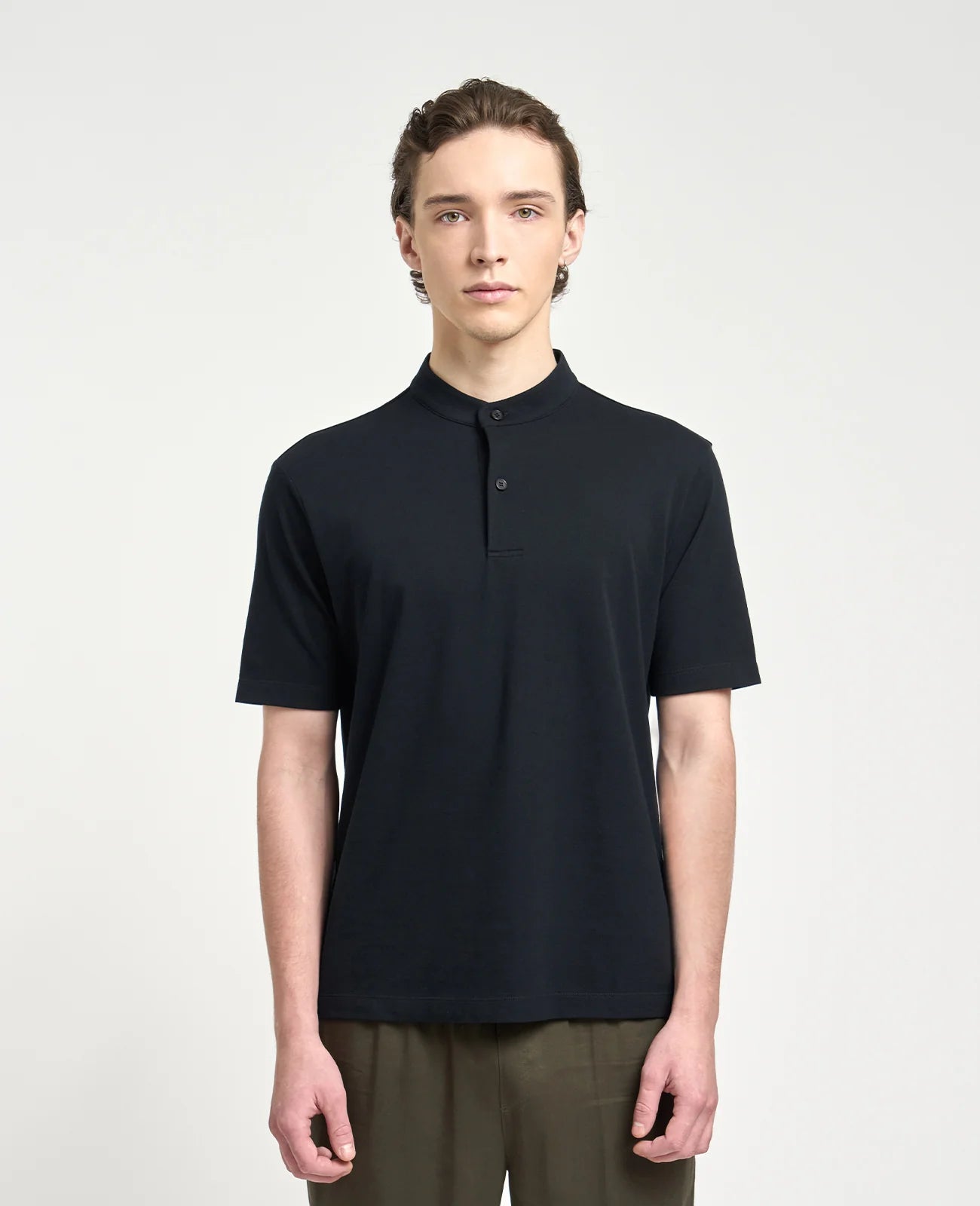 Supima Pique Band Collar Polo