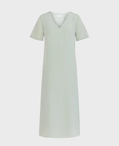 Silk V-neck Tee Dress