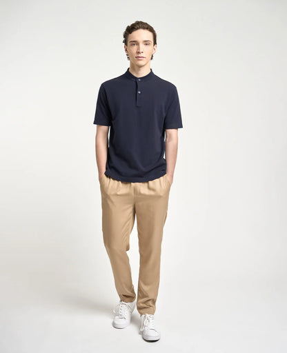 Supima Pique Band Collar Polo