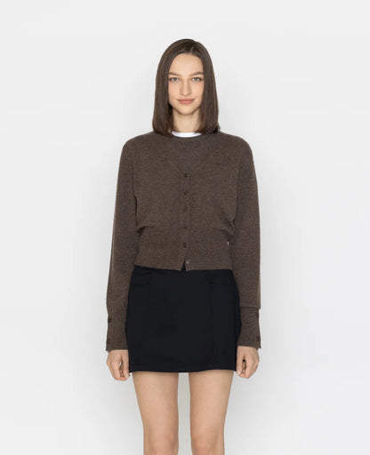 Cashmere V-Neck Cropped Cardigan
