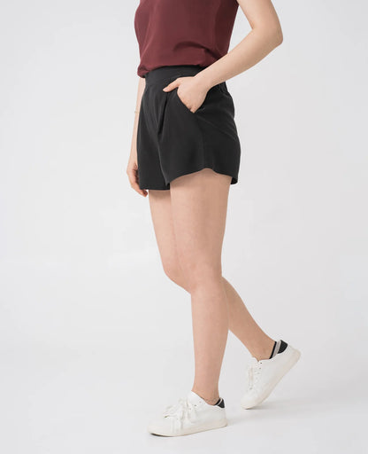Silk Flat Front Short