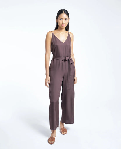 Silk V Neck Camisole Jumpsuit