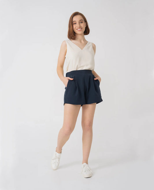 Silk Flat Front Short