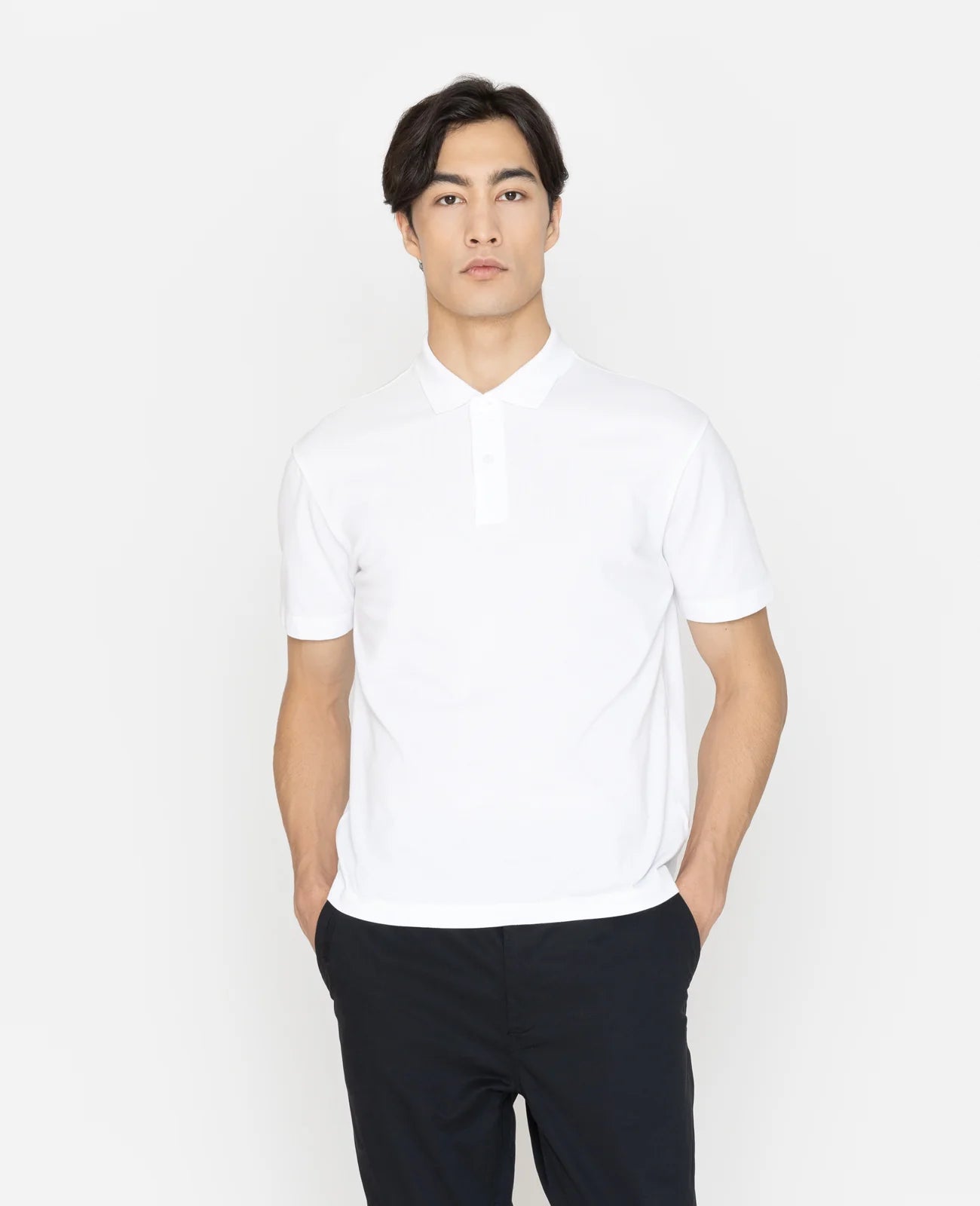 Supima Pique Spread Collar Polo
