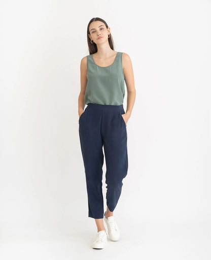 Silk Scoop Neck Tank