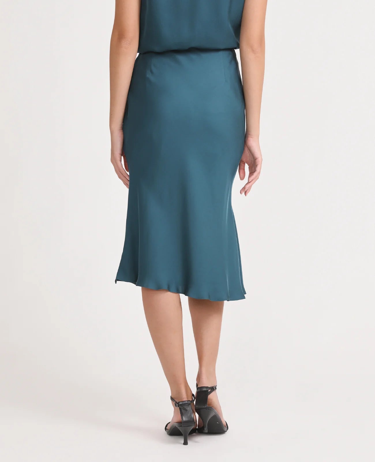 Silk Asymmetric Wrap Skirt