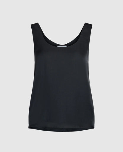 Silk Double Scoop Neck Tank