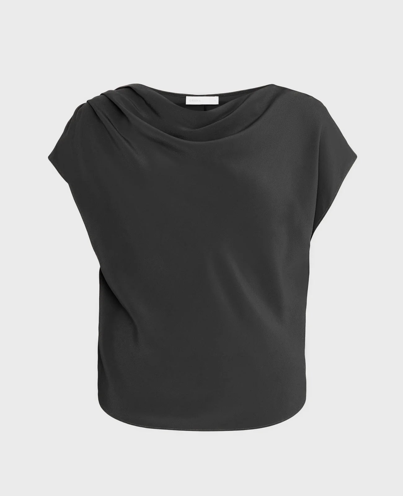 Silk Draped Neck Tee