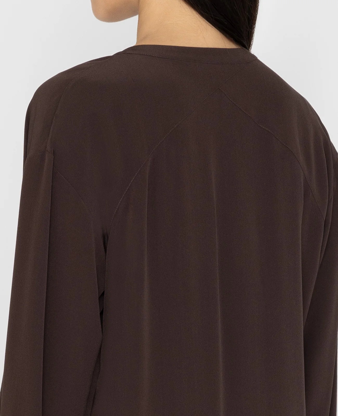 Silk Band Collar Shirt