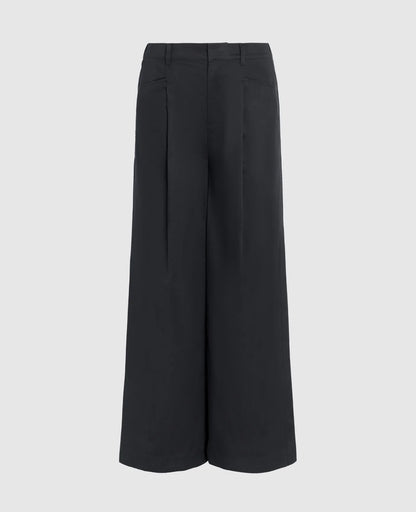 Supima Mid-rise Wide Leg Pants