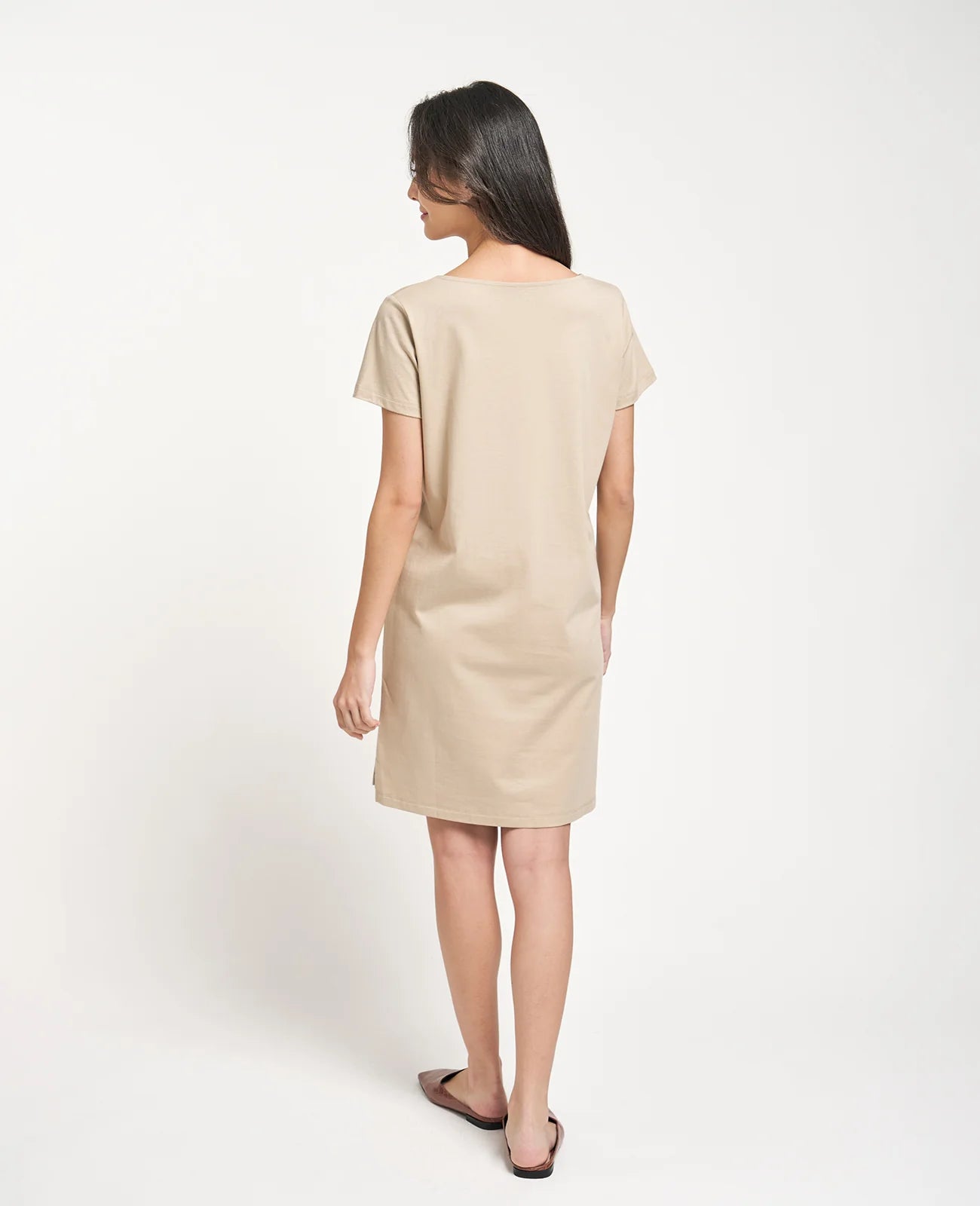Supima Boat Neck Tee Dress